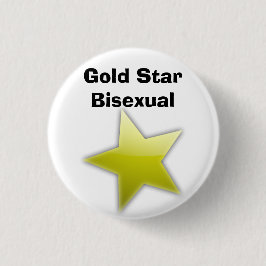 Gold Star Bisexual Badge Ronde Button 3,2 Cm