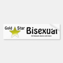 Gold Star Bisexual Bumpersticker