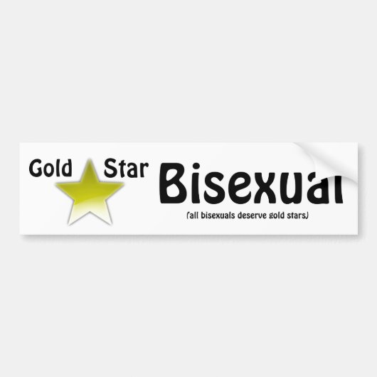 Gold Star Bisexual Bumpersticker (Voorkant)
