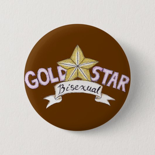 Gold Star Bisexual Button (Voorkant)