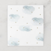 Gold Star & Blue Cloud Baby shower Blank (Buitenkant ongevouwen)