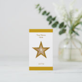 Gold Star carte de visite blanc bande verticale (Debout devant)