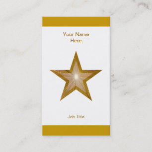 Gold Star carte de visite blanc bande verticale