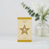 Gold Star carte de visite crème rayée verticale (Debout devant)