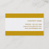 Gold Star carte de visite étoile côté blanc rayé (Dos)