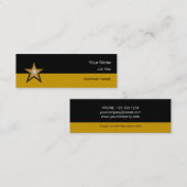 Gold Star carte de visite or noir maigre (Devant / Derrière)