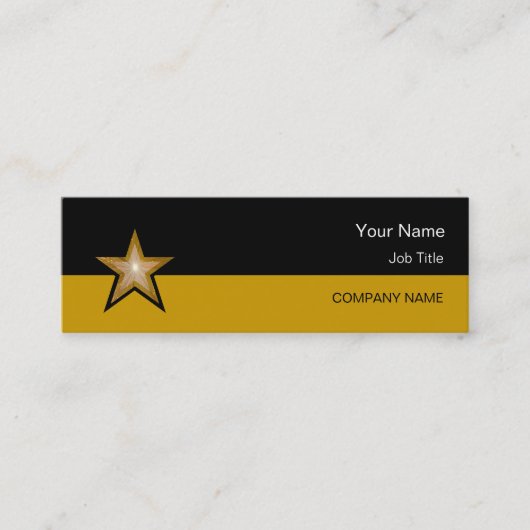Gold Star carte de visite or noir maigre (Devant)