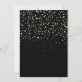 GOLD STAR CONFETTI NOUVEL AN'S EVE INVITATION (Dos)