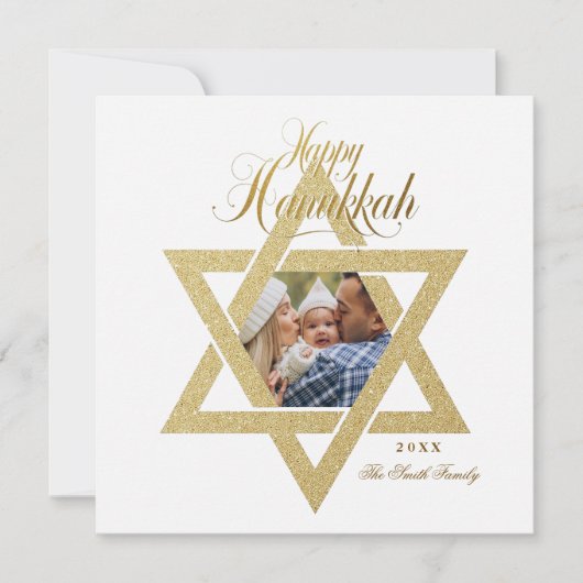 Gold Star de la carte David Hanoukka (Devant)