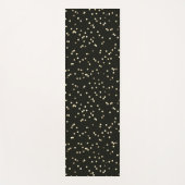 Gold Star Design On Black Yogamat (Voorkant)