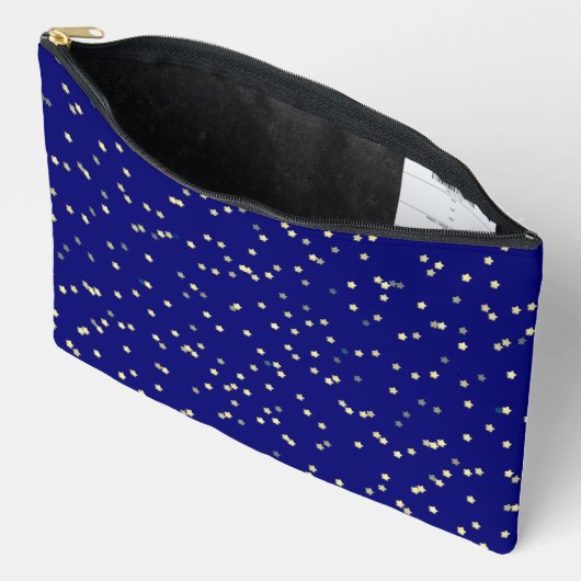Gold Star Design op blauw Etui (Open)