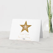 Gold Star deux tons "Félicitations !" carte noir (Dos)