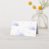 Gold Star en Lavender Cloud Baby shower Place Card (Achterkant)