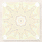 Gold Star Fractal Glass Onderzetter (Achterkant)