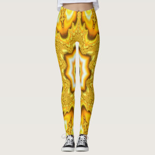 Gold Star Fractal Leggings