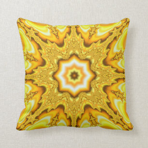 Gold Star Fractal Pillow Kussen