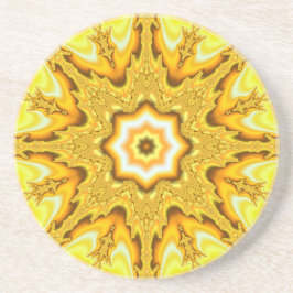 Gold Star Fractal Sandstone Onderzetter