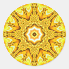 Gold Star Fractal Stickers