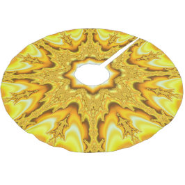 Gold Star Fractal Tree Skirt Kerstboom Rok