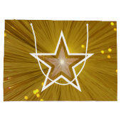 Gold Star imprimé blanc sac cadeau (Dos)