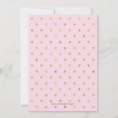 Gold Star | Invitation à l'anniversaire de la fill (Dos)