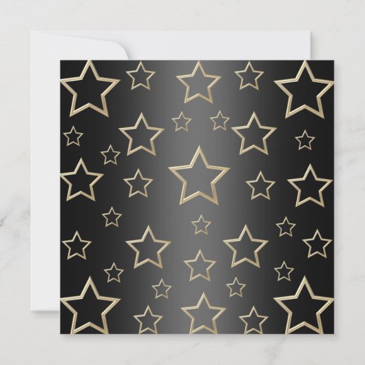 Gold Star Invitation d'anniversaire (Dos)