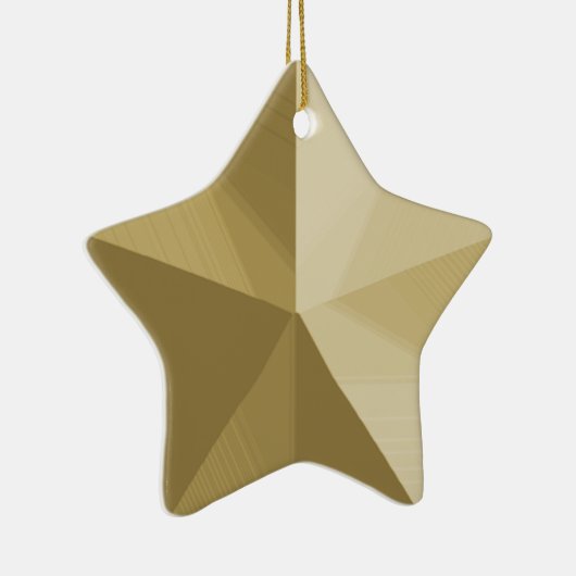 Gold Star-kerstversiering - Sjabloon Keramisch Ornament (Rechts)