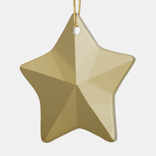Gold Star-kerstversiering - Sjabloon Keramisch Ornament (Links)