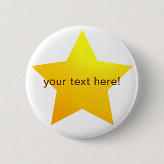 Gold star - knoopbadge ronde button 5,7 cm