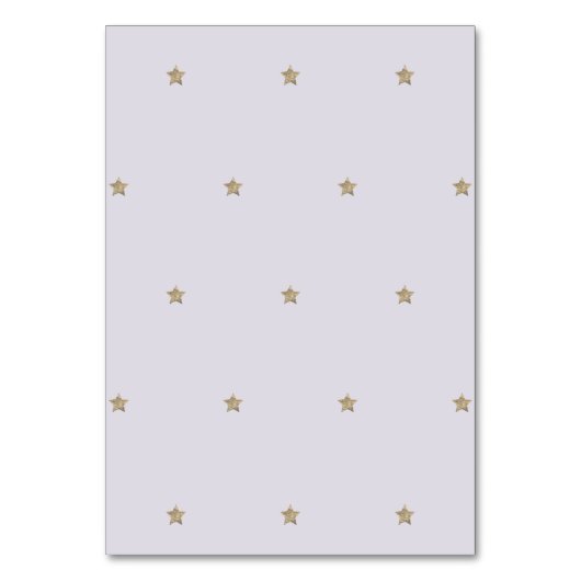 Gold Star & Lavender Cloud Numéro de table (Dos)