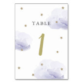 Gold Star & Lavender Cloud Numéro de table (Par défaut)