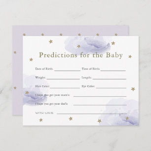 Gold Star & Lavender Cloud Predication Kaart
