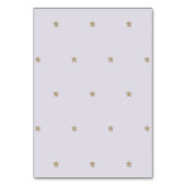 Gold Star & Lavender Cloud Table Number Kaart (Achterkant)