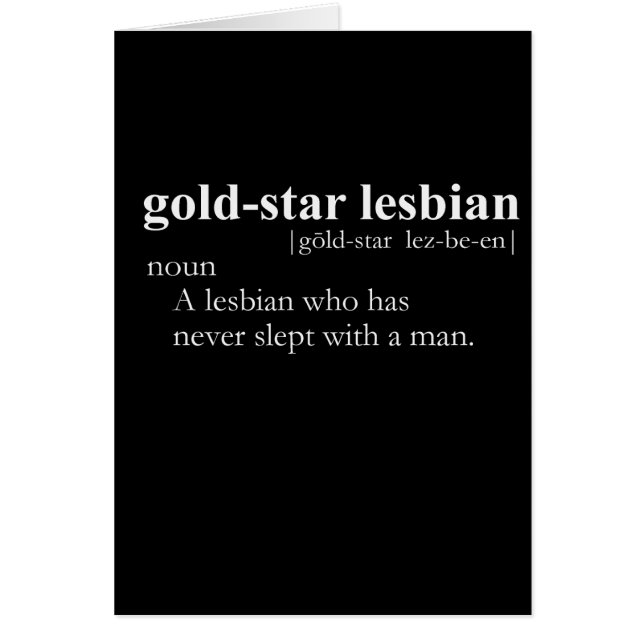 GOLD STAR LESBIAN (definitie) (Voorkant)