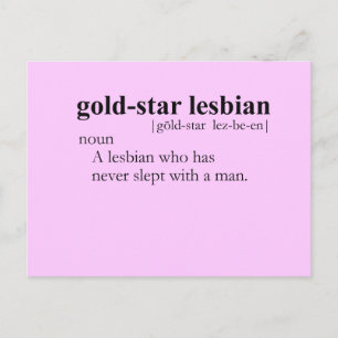 GOLD STAR LESBIAN (definitie) Briefkaart