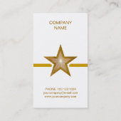 Gold Star ligne or carte de visite blanc vertical (Dos)