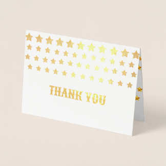 Gold star merci cartes pliées