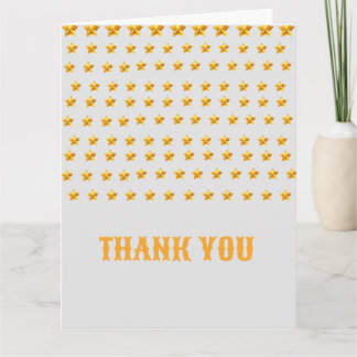 Gold star merci cartes pliées