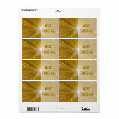 Gold Star 'Merry kerstcadeaulabel' label groot (Full Sheet)