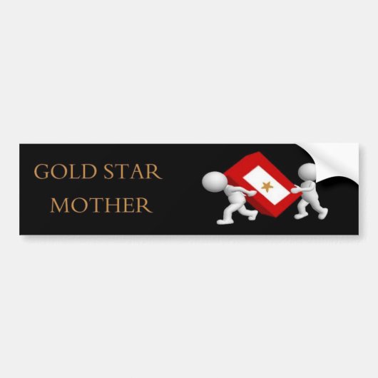 Gold Star-moeder Bumpersticker (Voorkant)