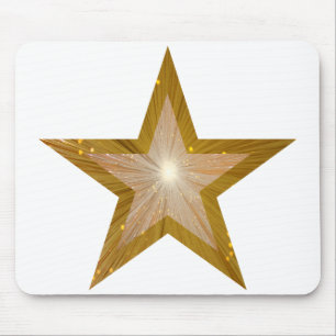 Gold Star-mousepad wit Muismat