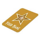 "Gold" Star 'Name' flexibele magneet goud (Linkerzijde)