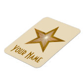 "Gold" Star 'Name Flexmagnet crème Magneet (Linkerzijde)