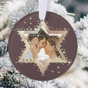 Gold Star of David Mr & Mme First Hanukkah Photo