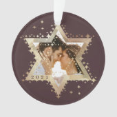 Gold Star of David Mr & Mme First Hanukkah Photo (devant)