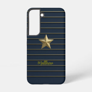 Gold Star op Navy Blue Samsung Hoesjes Galaxy Hoesje