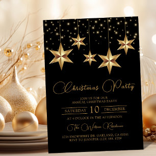 Gold Star Ornament Kerstfeest Kaart