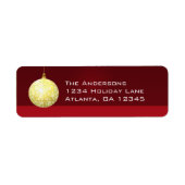 Gold Star-Ornament kerstlabels Etiket (Voorkant)