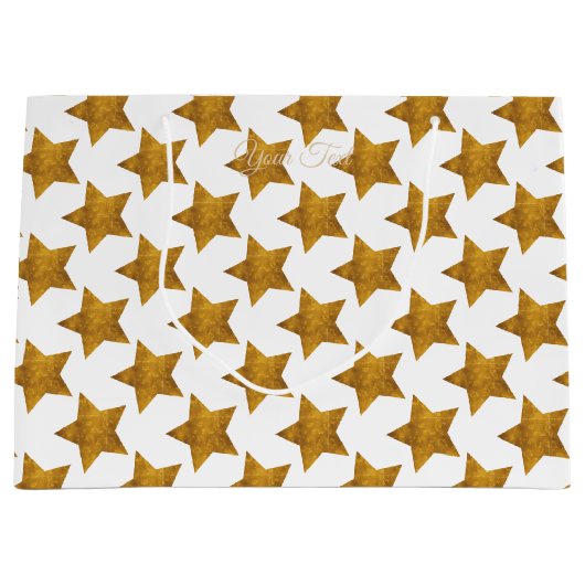 Gold Star-patroon Groot Cadeauzakje (Voorkant)