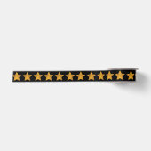 Gold Star Pattern Black 1/2 inch Lint (Voorkant)